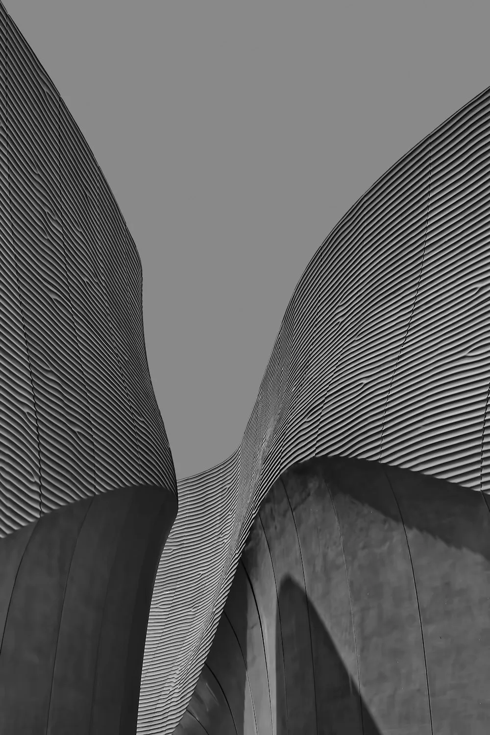 Curved modern architecture detail